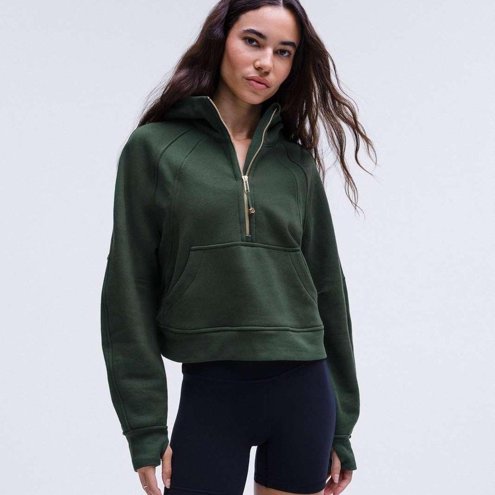 Lululemon Half-Zip Scuba - Forest Green